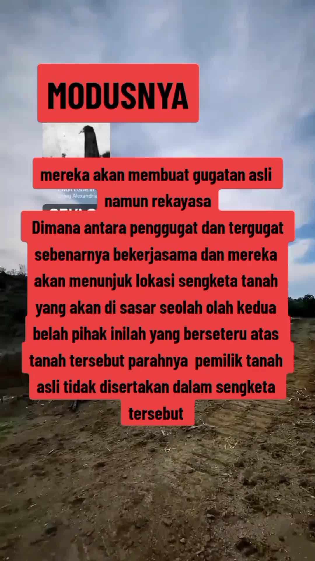 Mafia tanah brengsek emang! Kadang ngelapor, yang dilaporin udah disogok duluan