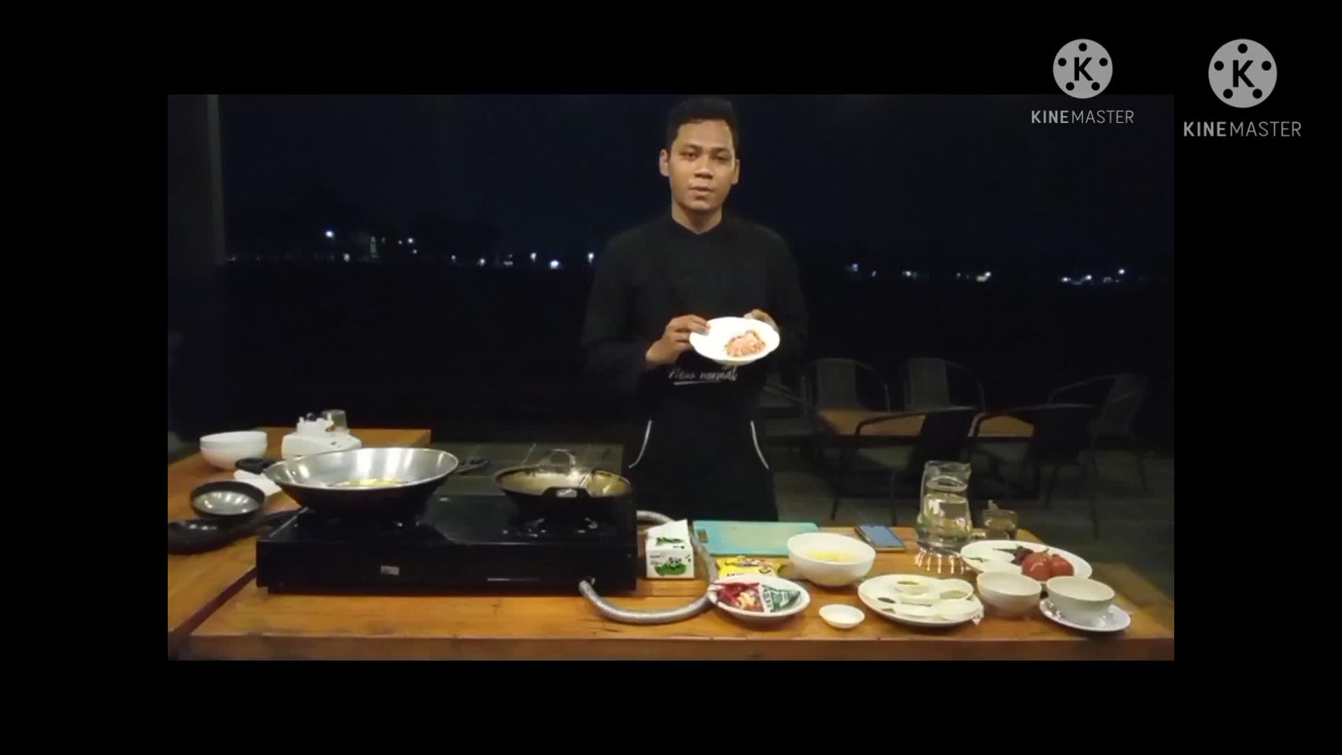 menu chiken tomato salsa and french fres with coconut milk,  dwi prassetyo, 21 th, domisili : karanganyar, jawa tengah #onlineauditionmci9