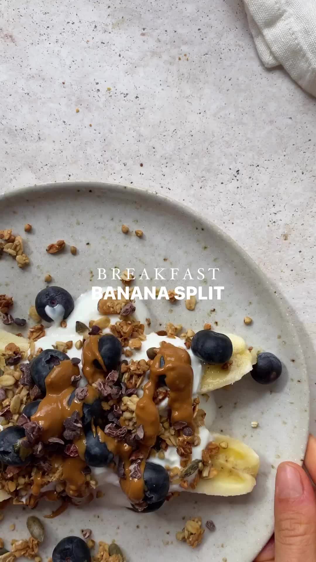 Banana split for breakfast!