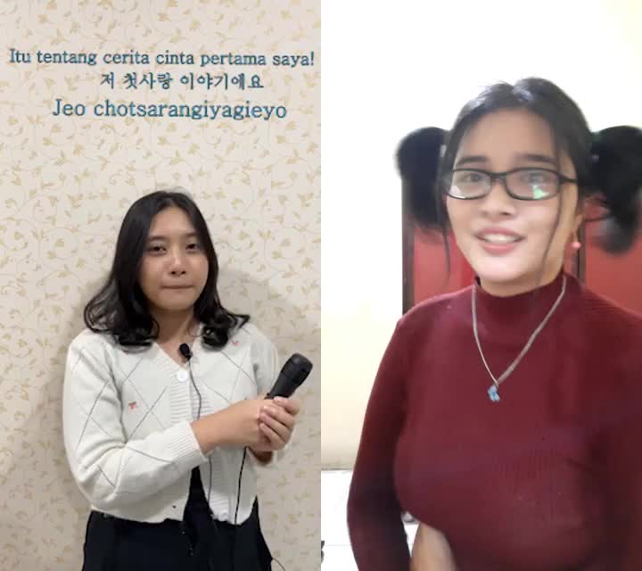 ud di leskan Bahasa Korea 10 tahun,masih aja gak bisa.ud ngeliat contekan,salah2 lagi,eh ujungnya pake bahasa Indonesia.percuma gaya banyak 