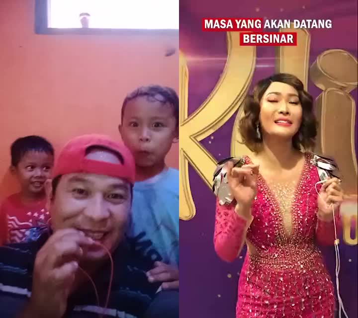 Duet Chalenge  sama kedua bocah putra ku KDI duet mba inul
