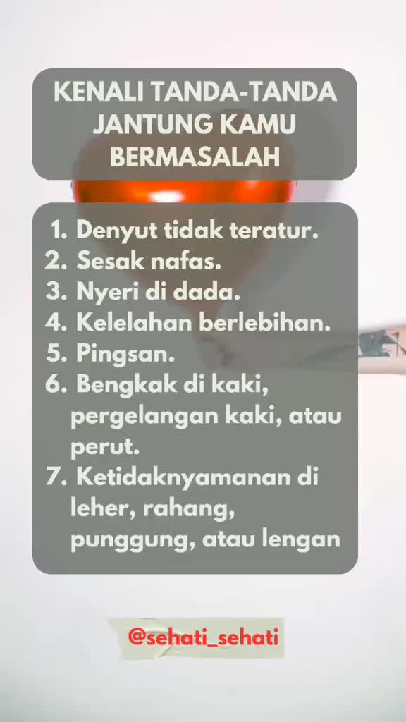 tanda tanda jantung bermasalah