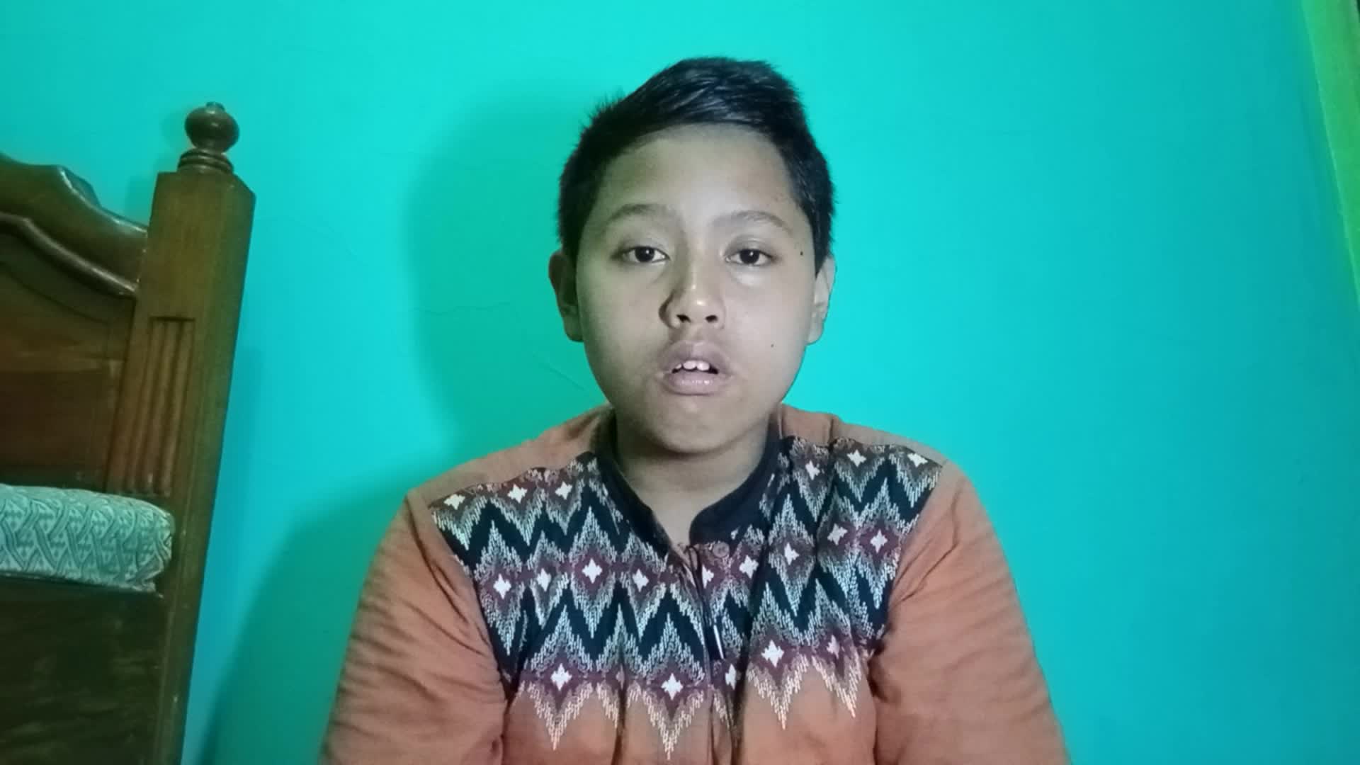 Nama : MOCHAMAD MIFTAH FAUZAN Umur : 16 Tahun  Kota Asal : Ciamis Judul Lagu : Syaikhona