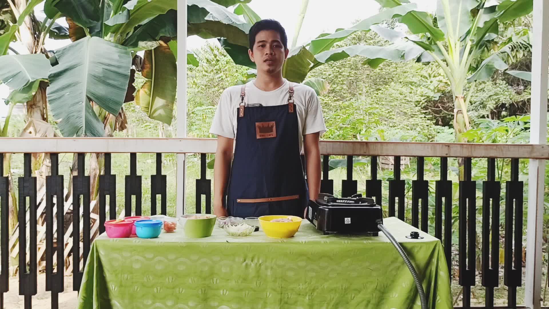 Ayam saos mentega dan oseng rebung dengan sambal bawang ganda khas kalimantan tengah #onlineauditionmci8
