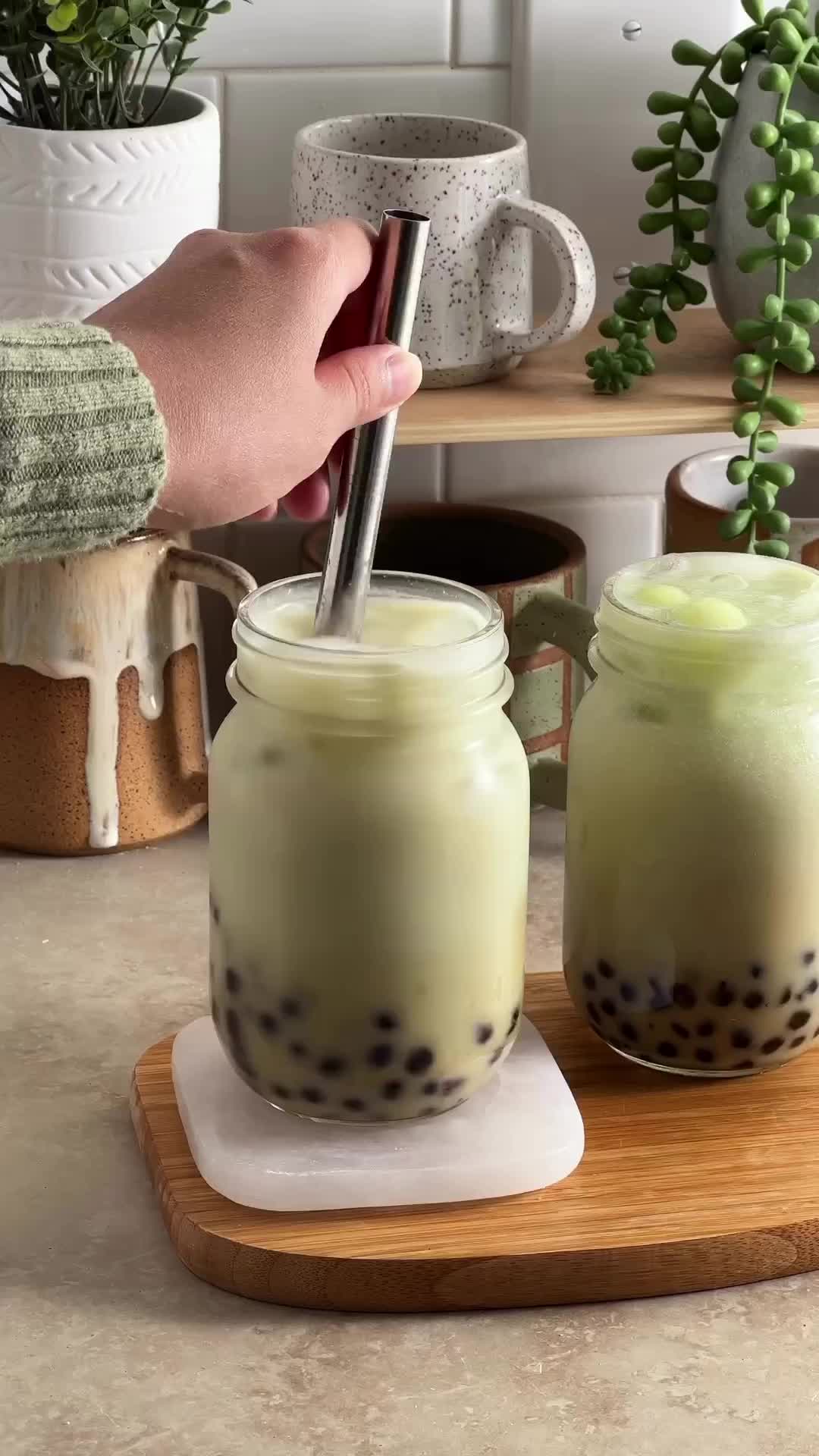Melon bubble tea🍈