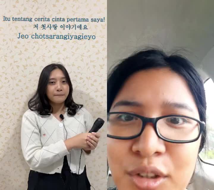 inilah kalo di leskan Bahasa Korea tapi bolos. Ga tau dia mau bilang apa. 🤣