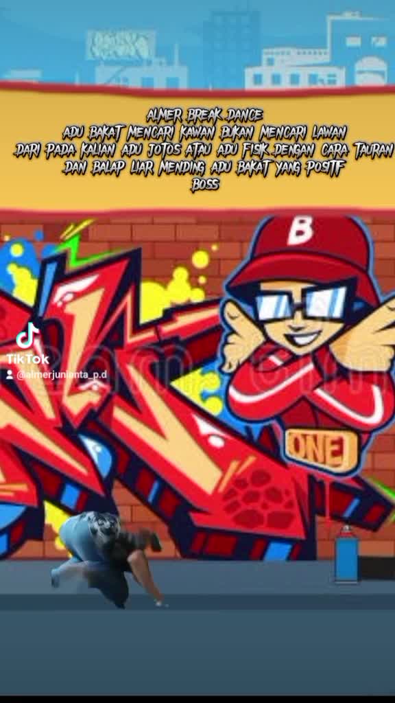 Almer break dance dengan nama d2b-dengkulan dance bergasing dari lagu:dragon Boyz-ratu tega 