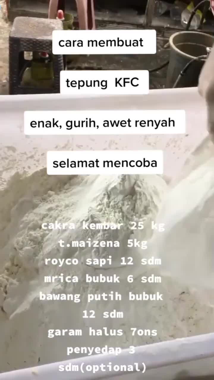 Cara Membuat Tepung Ayam KFC
