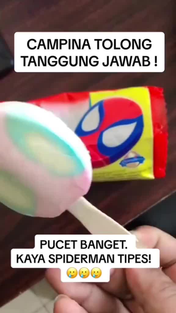 Es Krim Spidermannya Pucet