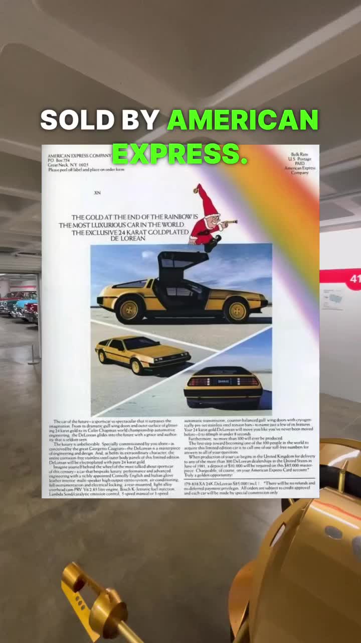 24k gold plated delorean
