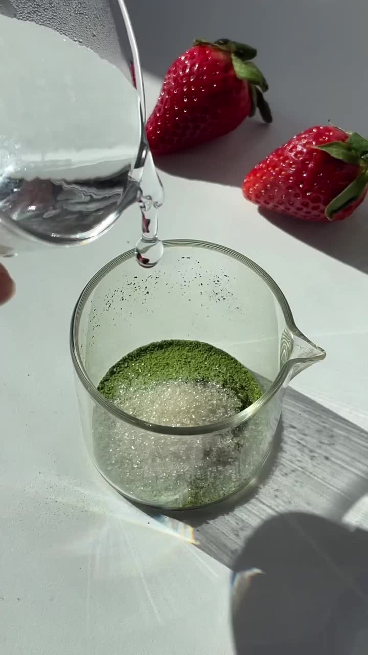 How to make strawberry cold foam matcha latte