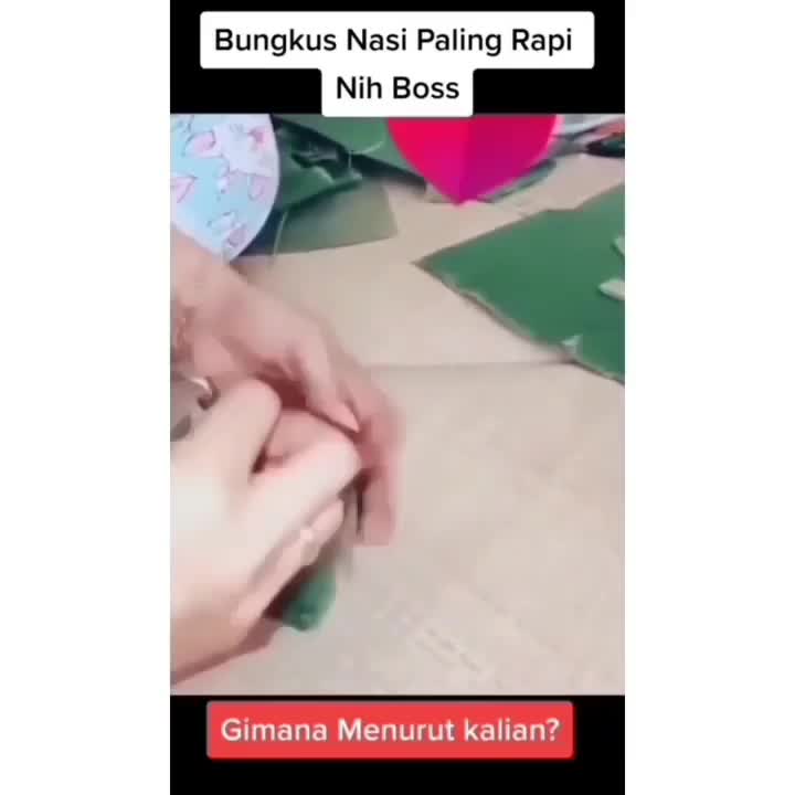 Bungkus Nasi Model Piramid