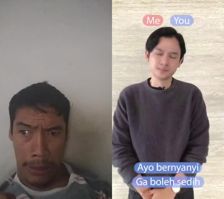 bahagia bisa duet sama idola