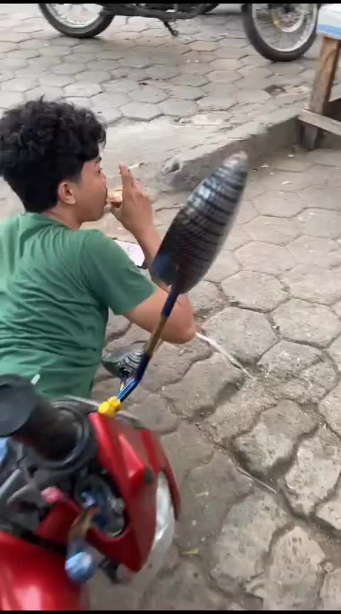 motor terjatuh saat melihat segelas kopi..