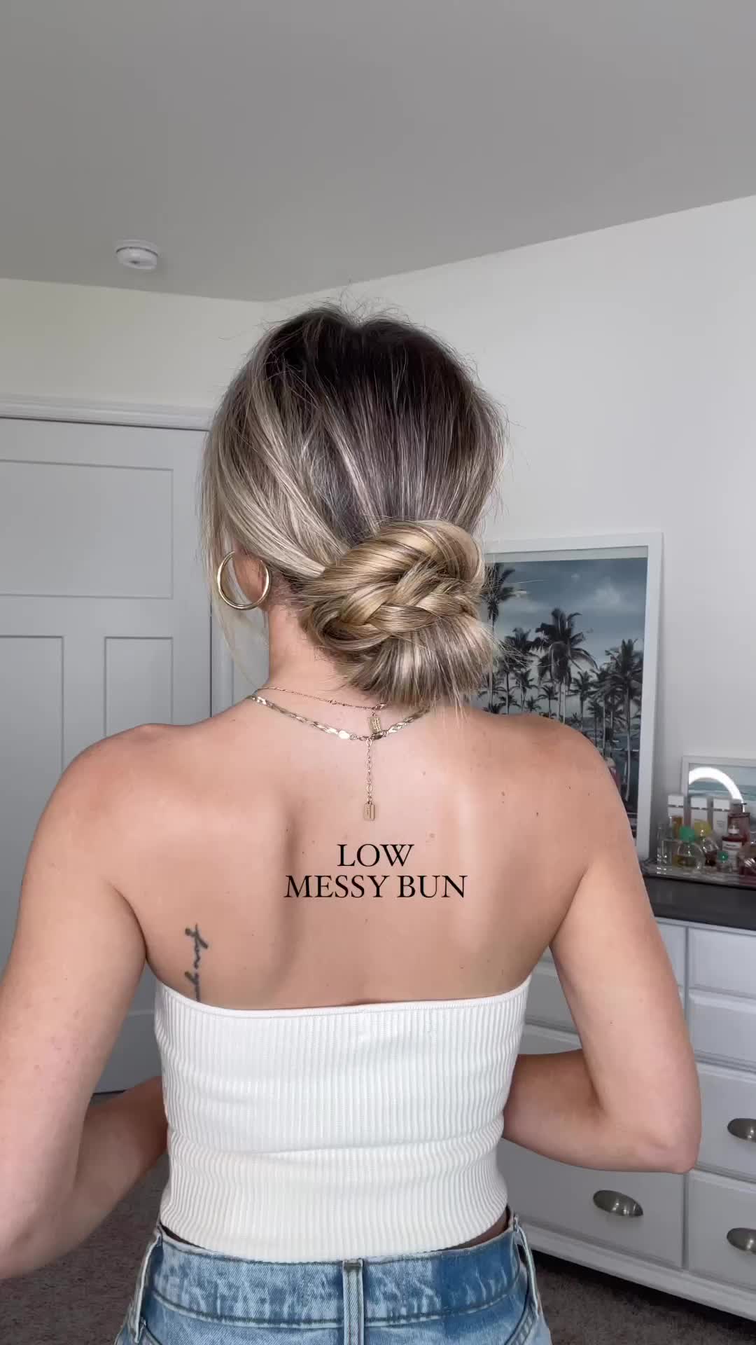 Tutorial low messy bun