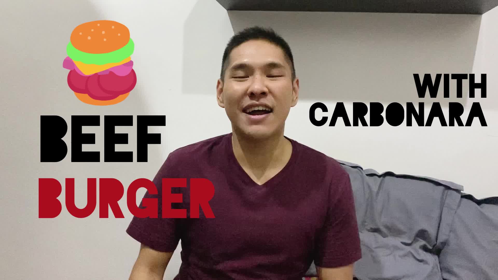Carbonara beef burger #onlineauditionmci8