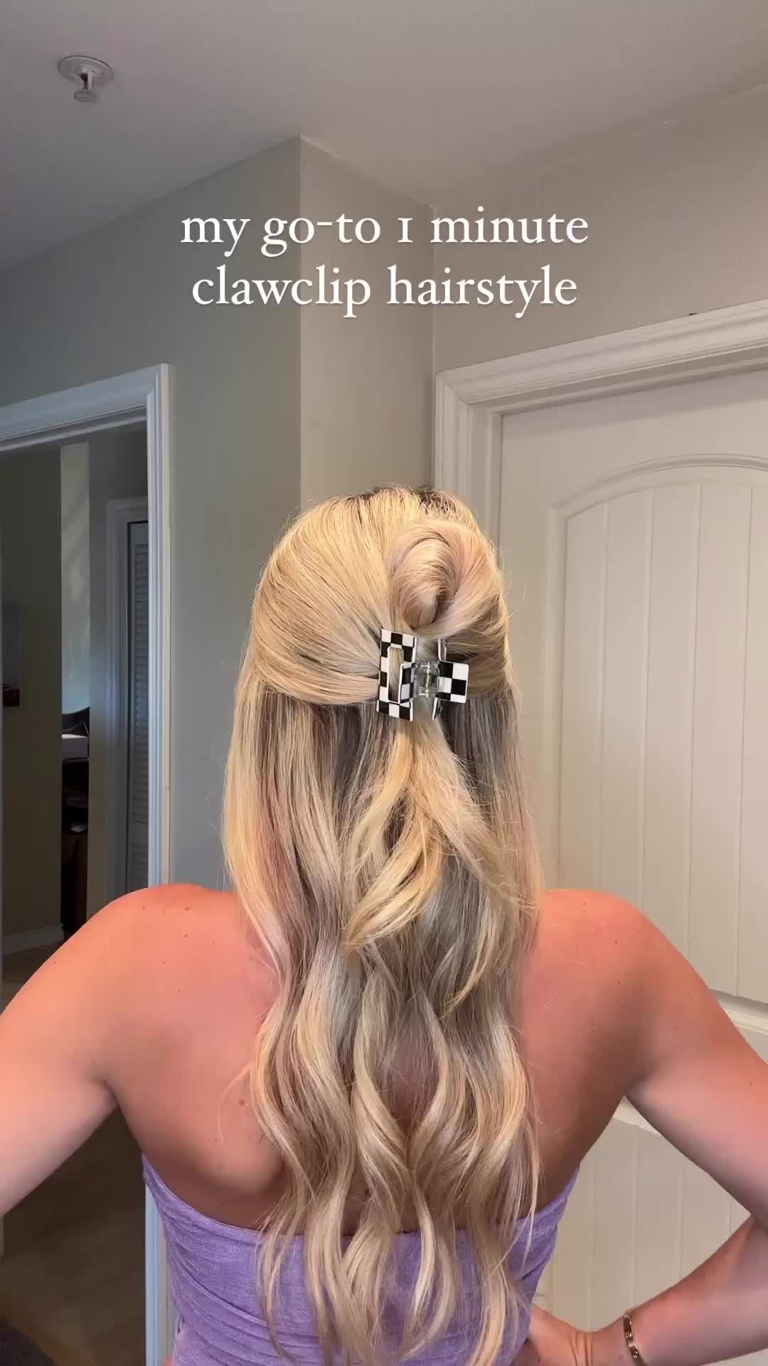 Claw clip hairstyle tutorial