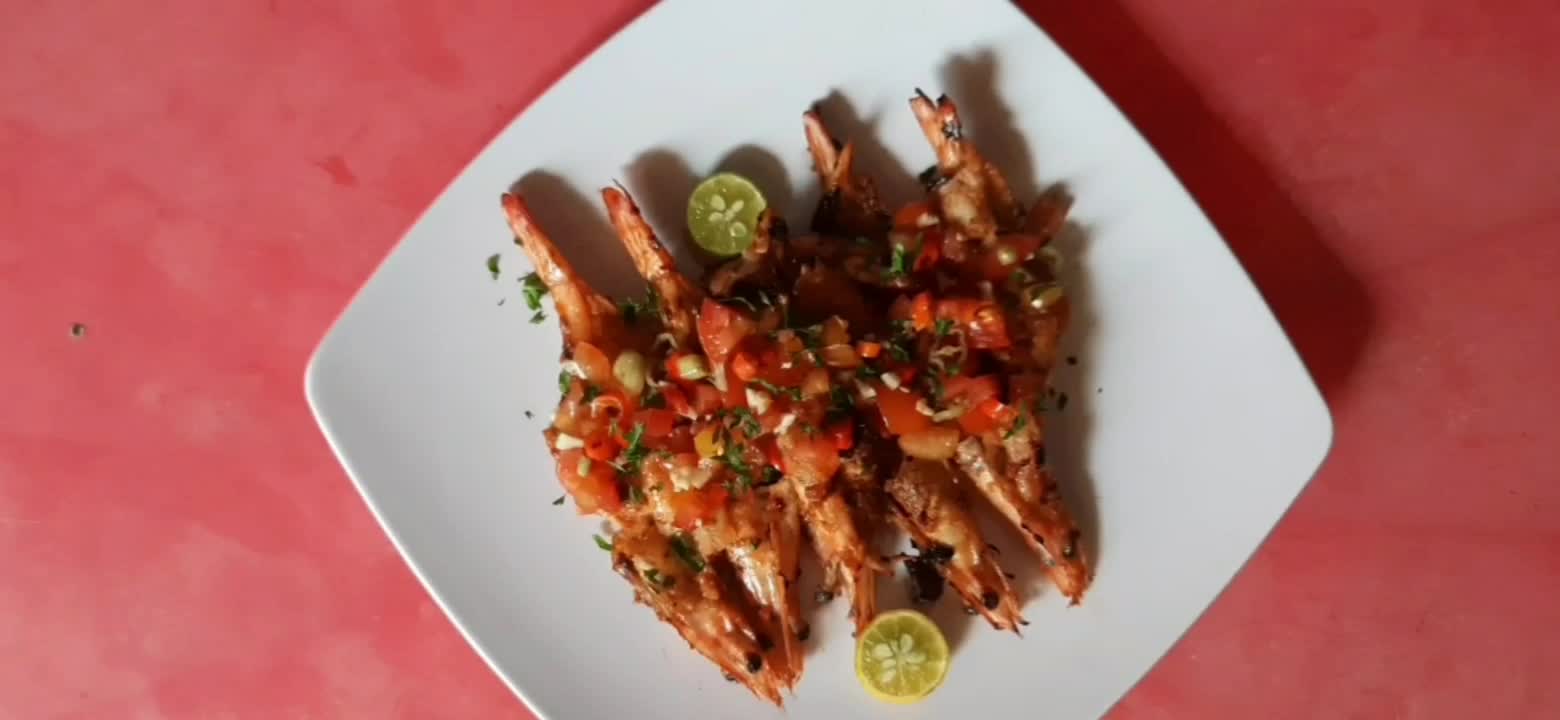 Made Dessy Andriani , Udang Bakar Jimbaran Bali With Sambal Tomat Segar #onlineauditionmci8 , ig:andrianiidesii