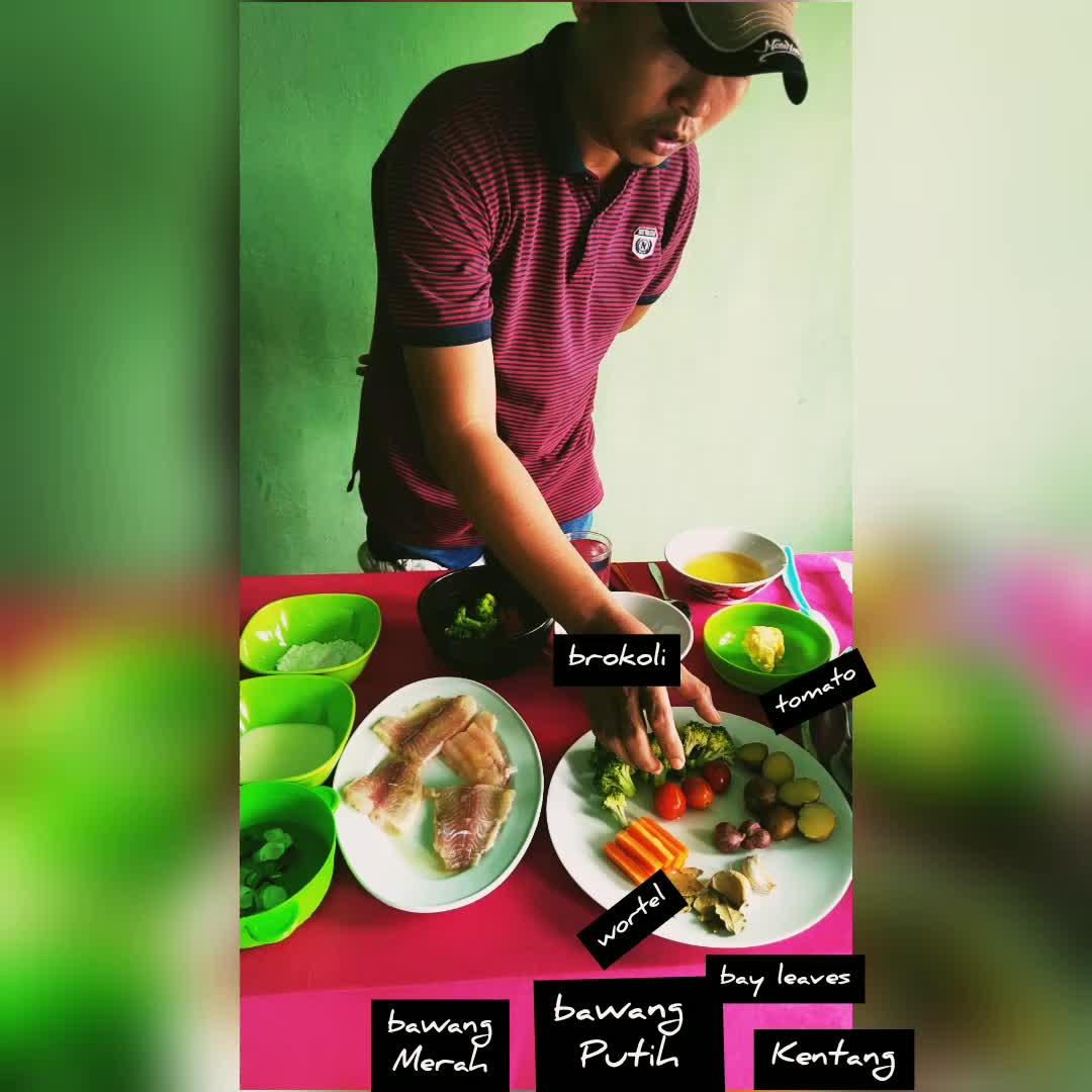 fish patin with orange sauce and vegetable mix ala atmo alghaza