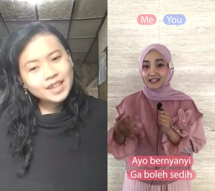 duet lagi sama Fatin,nyanyi lagi meong meong 😁