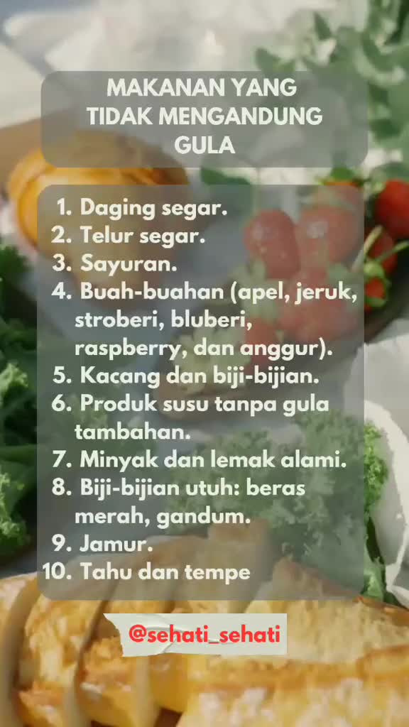 makan yang tidak menganduk gula