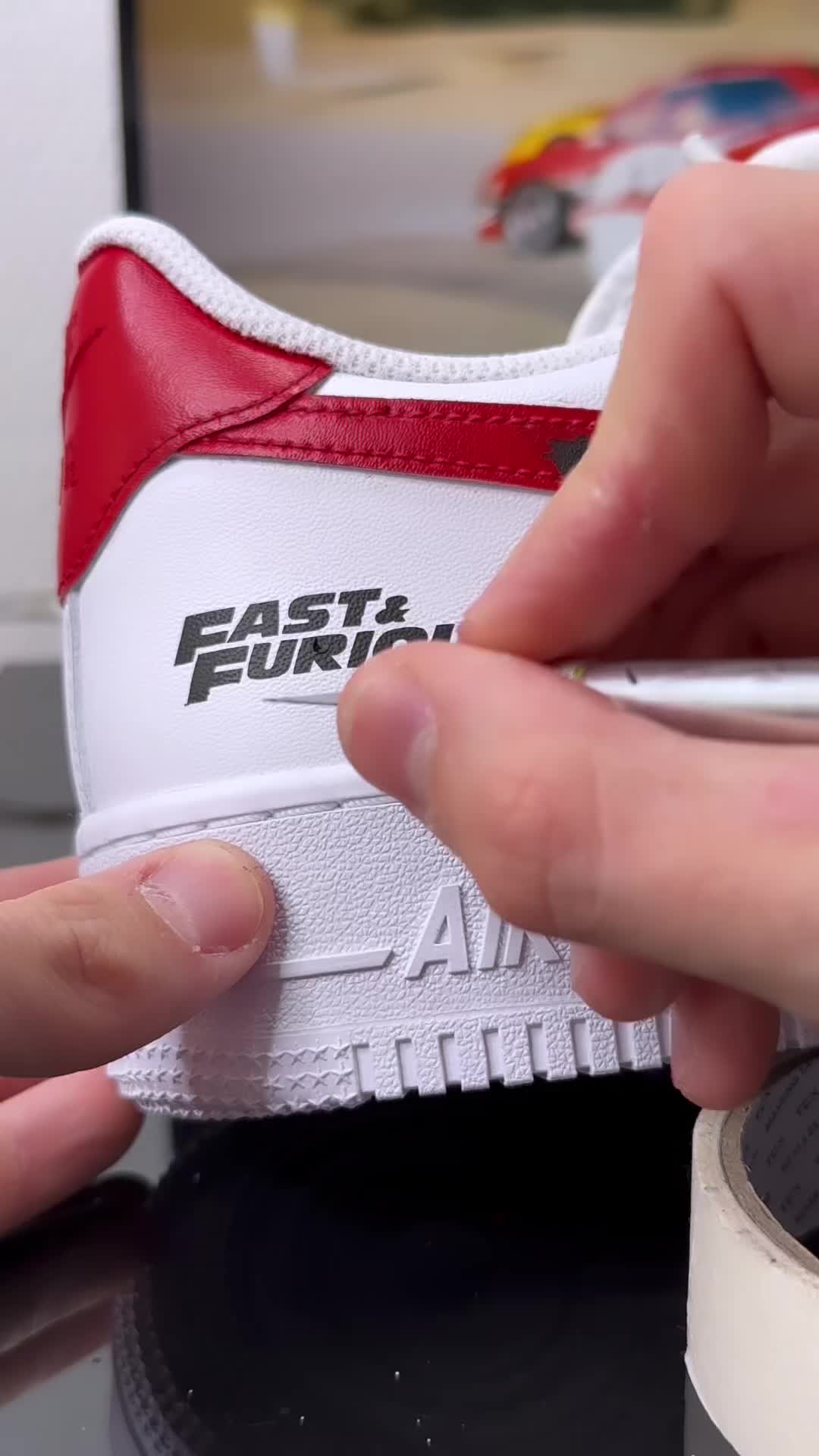 custom sepatu mitsubishi evo