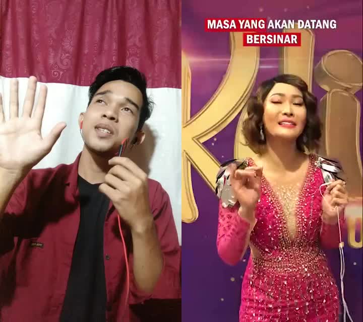 Salah satu keinginan bisa berduet langsung bersama idola-dangdut,dan kali ini bisa walau hanya lewat udara#duet bareng Bunda Inul😁🙏