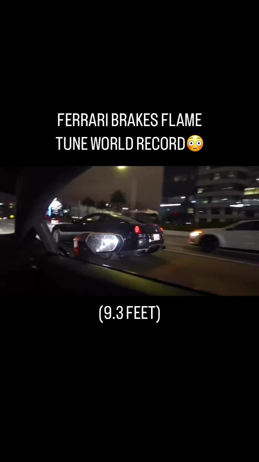 ferrari breaks flame tune world record